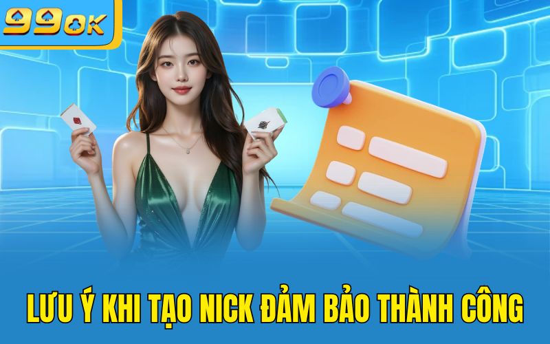 Lưu ý khi tạo nick đảm bảo thành công